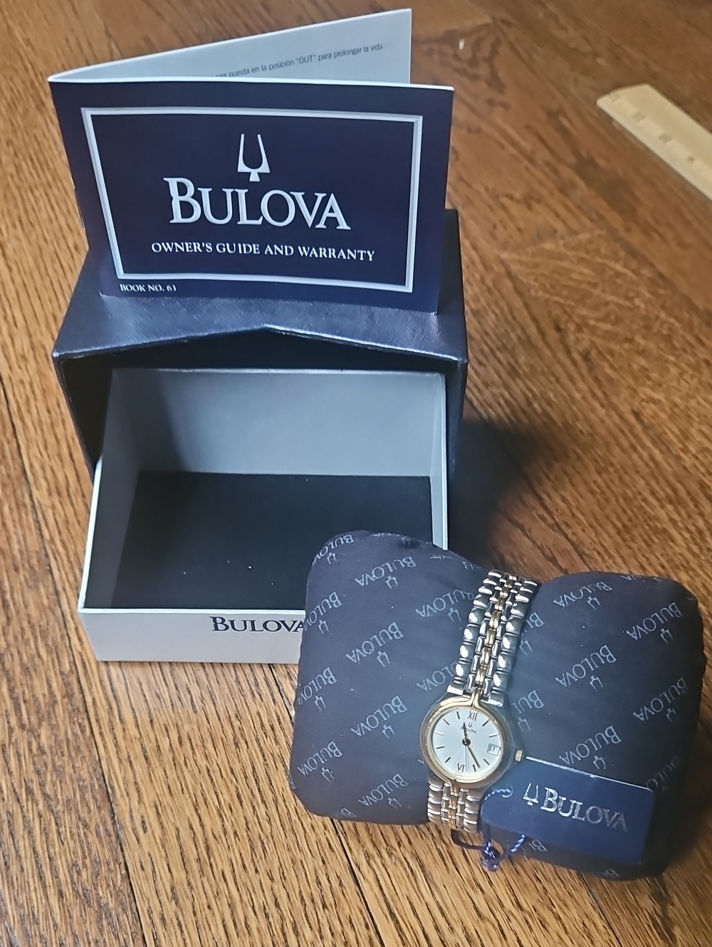 Bulova Two-Tone Gold and Silver Ladies Watch with White Dial